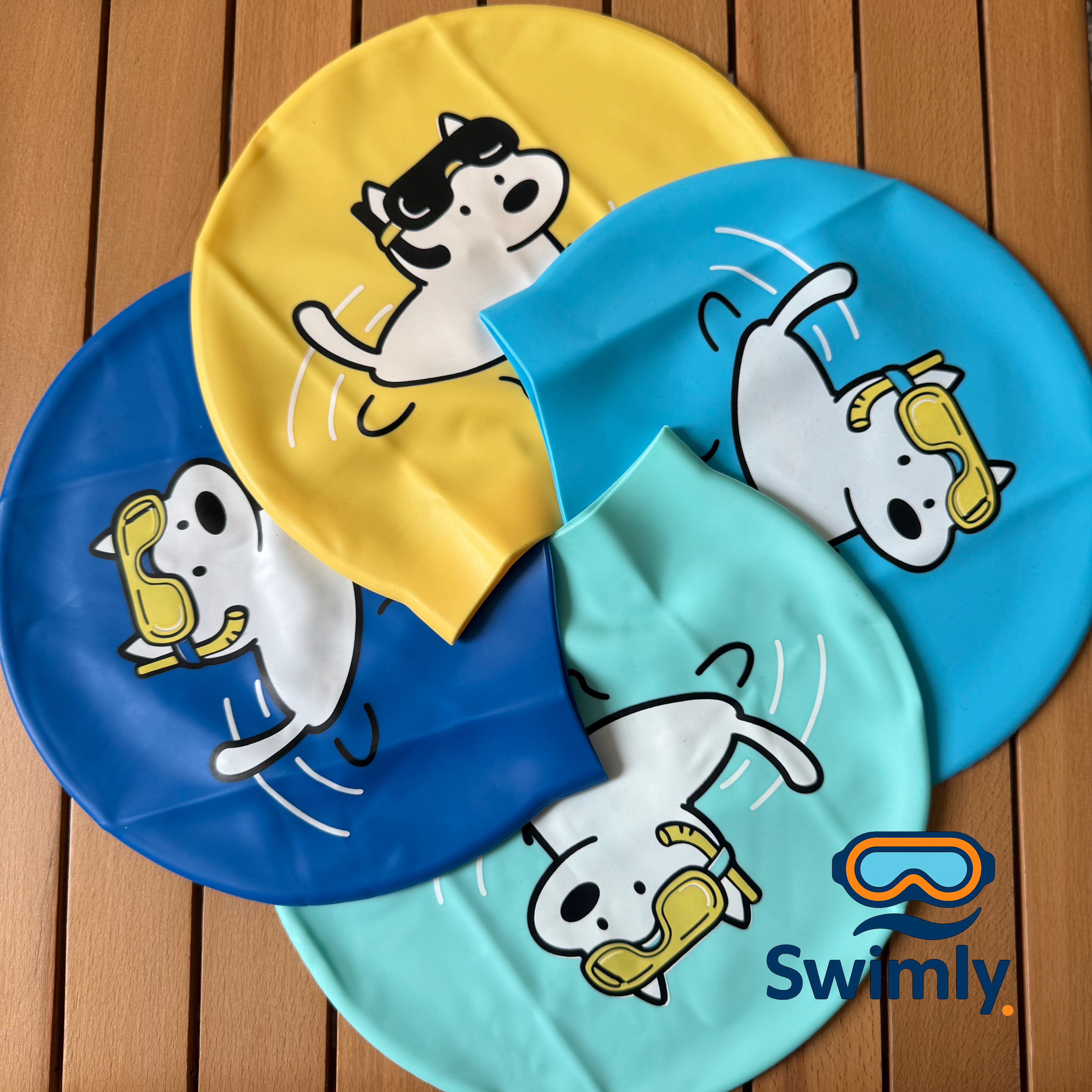 کلاه شنا سیلیکونی طرح دار سگ